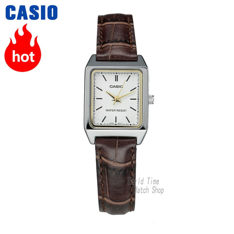 Casio Watch women Luxury Brand Analog Leather Square dial  Women's Wrist Watch Female Quartz Clock Relogio Mulher LTP-V007