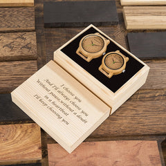 BOBO BIRD Simple Design Couple Watch Wood Wristwatch Men Women Customized Text on Box Lovers Gift Anniversary Christmas Gifts