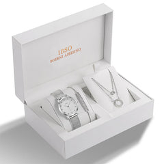 IBSO Women's Quartz Watches Rose Gold Ultra thin Stainless Steel Mesh Strap Quartz Clock Hours Ladies Simple Relogio Masculino