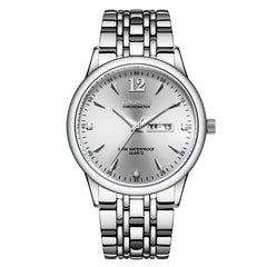 Rose Gold Ladies Watch KINGNUOS Luxury Brand Stainless Steel Women Watches Couple Female Quartz Clock calendar Week can Englisho