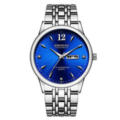 Rose Gold Ladies Watch KINGNUOS Luxury Brand Stainless Steel Women Watches Couple Female Quartz Clock calendar Week can Englisho