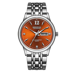 Rose Gold Ladies Watch KINGNUOS Luxury Brand Stainless Steel Women Watches Couple Female Quartz Clock calendar Week can Englisho
