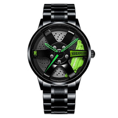 NEKTOM Men Rim Hub Watch Custom Design Car Wrist Watch Stainless Steel Custom not Printing Wheel Rim Hub Watches Man