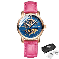 HAIQIN 2020 Hot fashion gold Lady mechanical women watches top luxury brand clock ladies wrist watch lover gift Relogio Feminino