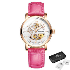 HAIQIN 2020 Hot fashion gold Lady mechanical women watches top luxury brand clock ladies wrist watch lover gift Relogio Feminino