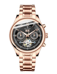 Senors Brand Luxury Men Watches Automatic Black Watch Men Stainless Steel Waterproof Business Sport Mechanical Wristwatch