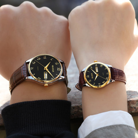 Couple Watch Mens Women watches OLEVS Luxury brand Quartz High quality relogio masculino Leather Lovers watch erkek kol saati