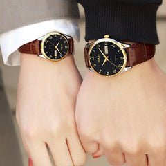 Couple Watch Mens Women watches OLEVS Luxury brand Quartz High quality relogio masculino Leather Lovers watch erkek kol saati