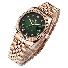 Famous Brand Fashion Luxury  Steel Metal band ROSE GOLD  Bracelet watch for Men and Women Gift Dress Watches relogio masculino