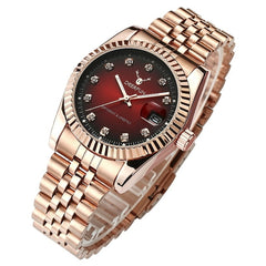 Famous Brand Fashion Luxury  Steel Metal band ROSE GOLD  Bracelet watch for Men and Women Gift Dress Watches relogio masculino