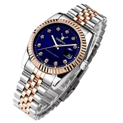 Famous Brand Fashion Luxury  Steel Metal band ROSE GOLD  Bracelet watch for Men and Women Gift Dress Watches relogio masculino