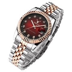 Famous Brand Fashion Luxury  Steel Metal band ROSE GOLD  Bracelet watch for Men and Women Gift Dress Watches relogio masculino
