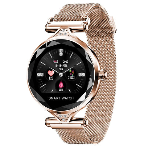 NEW OGEDA H1 Gold Smart Bracelet Women Fashion Smartwatch Wearable Device Bluetooth Pedometer Heart Rate Monitor For Android/IOS