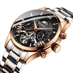 HAIQIN luxury Automatic Mechanical Men Watch classic Business Watch men Tourbillon Waterproof Male Wristwatch Relogio Masculino