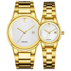 2019 SMAEL Watch offer Set Couple lUXURY Classic stainless steel watches splendid gent lady 9004 waterproof fashionwatch set