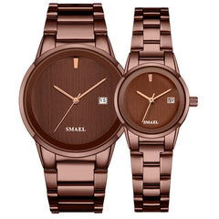 2019 SMAEL Watch offer Set Couple lUXURY Classic stainless steel watches splendid gent lady 9004 waterproof fashionwatch set