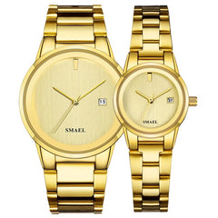 2019 SMAEL Watch offer Set Couple lUXURY Classic stainless steel watches splendid gent lady 9004 waterproof fashionwatch set