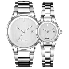 2019 SMAEL Watch offer Set Couple lUXURY Classic stainless steel watches splendid gent lady 9004 waterproof fashionwatch set